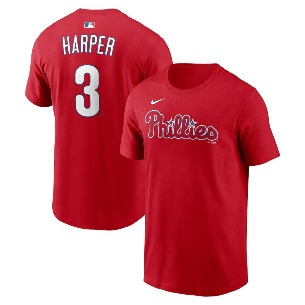 Bryce Harper Philadelphia Phillies Name & Number T-Shirt - Red | Nike