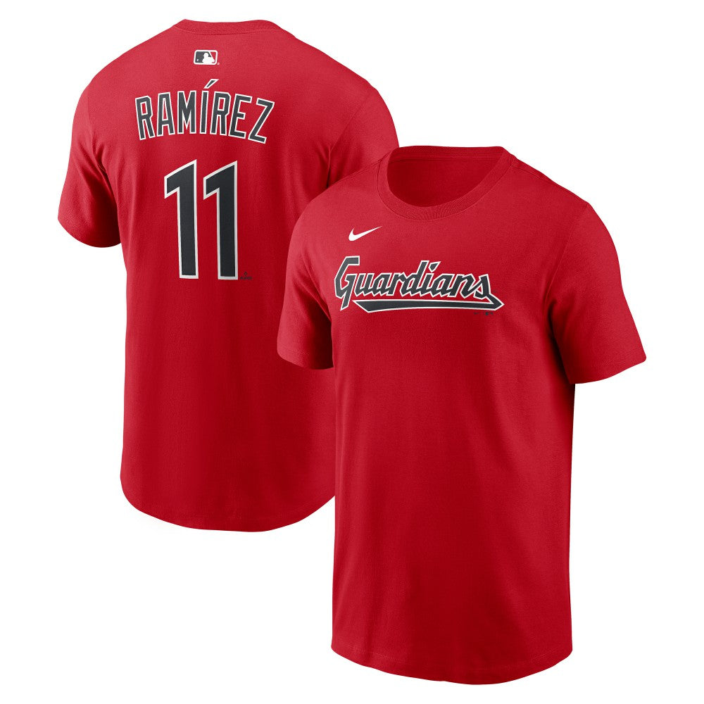 José Ramírez Cleveland Guardians Name & Number T-Shirt - Red | Nike