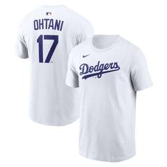 Shohei Ohtani Los Angeles Dodgers Name & Number T-Shirt - White | Nike