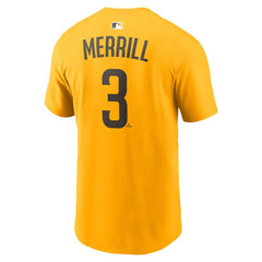 Jackson Merrill San Diego Padres Name & Number T-Shirt - Gold | Nike