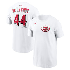 Elly De La Cruz Cincinnati Reds Name & Number T-Shirt - White | Nike