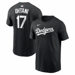 Shohei Ohtani Los Angeles Dodgers Name & Number T-Shirt - Black | Nike