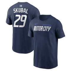 Tarik Skubal Detroit Tigers City Connect Name & Number T-Shirt - Navy | Nike