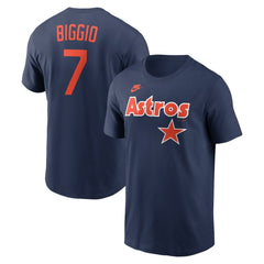 Craig Biggio Houston Astros Cooperstown Collection Name & Number T-Shirt - Navy | Nike