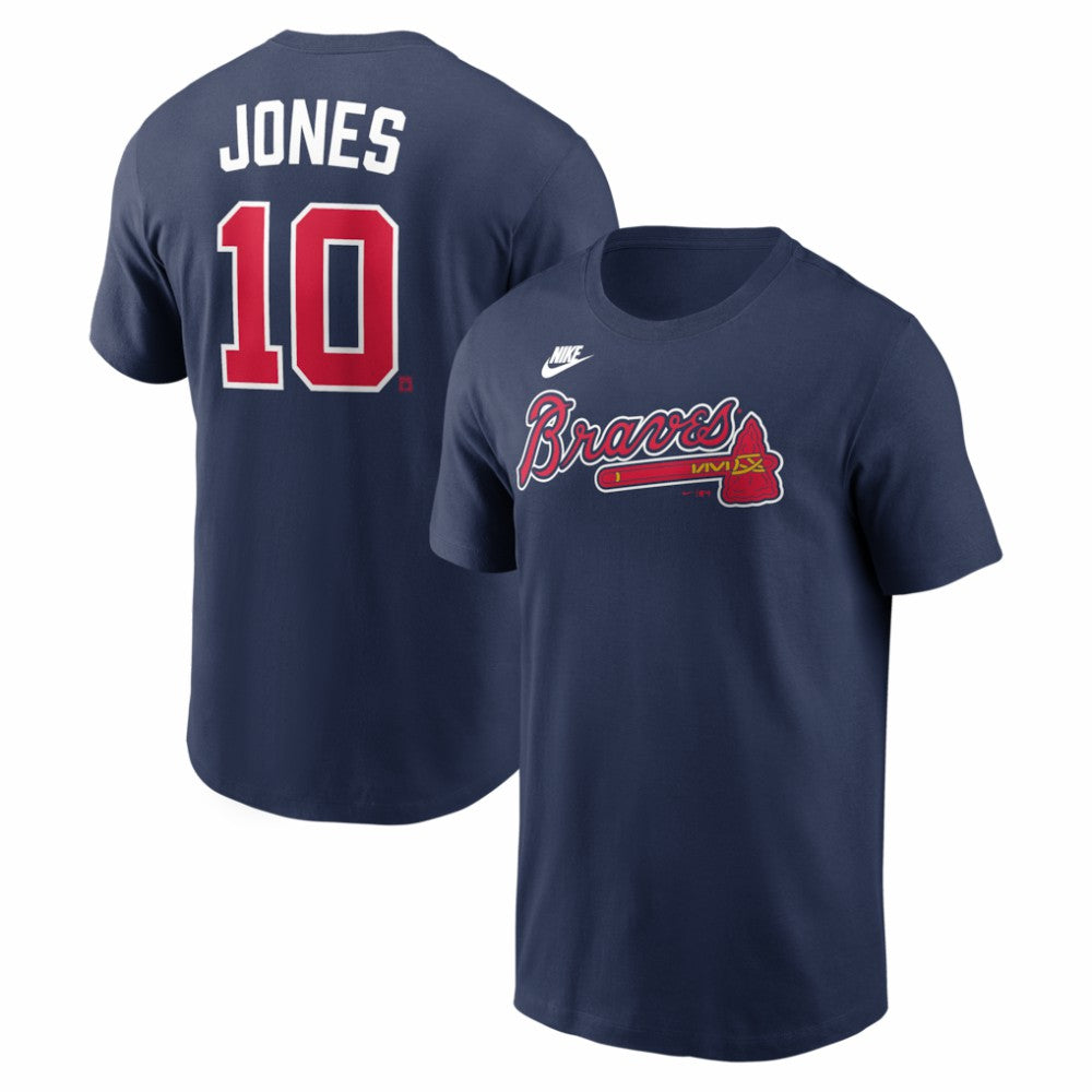 Chipper Jones Atlanta Braves Cooperstown Collection Name & Number T-Shirt - Navy | Nike