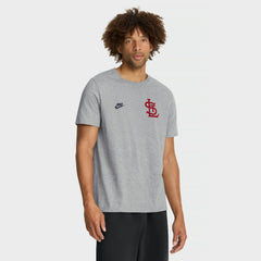 St. Louis Cardinals Cooperstown 2-Hit T-Shirt - Heather Gray | Nike