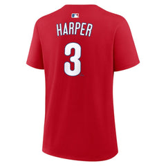 Bryce Harper Philadelphia Phillies Women's Name & Number T-Shirt - Red | Nike