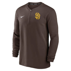 San Diego Padres Authentic Collection Game Time Performance Quarter-Zip Top - Brown | Nike