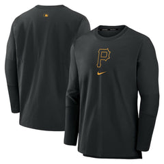 Pittsburgh Pirates Authentic Collection Player Dri-FIT Lightweight Pullover - Black | Nike