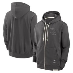 Tampa Bay Rays Authentic Collection Travel Player Performance Full-Zip Hoodie - Charcoal | Nike