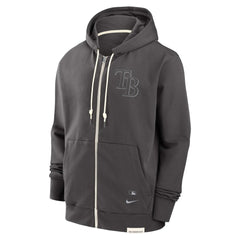 Tampa Bay Rays Authentic Collection Travel Player Performance Full-Zip Hoodie - Charcoal | Nike