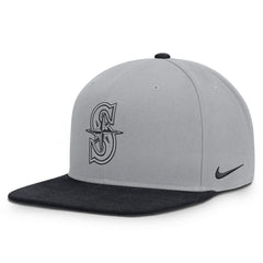 Seattle Mariners Primetime Pro Dri-FIT Snapback Hat - Gray/Navy | Nike