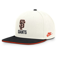 San Francisco Giants Cooperstown Pro Dri-FIT Snapback Hat - Cream/Black | Nike