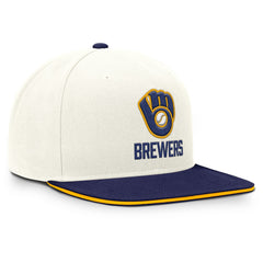 Milwaukee Brewers Cooperstown Pro Dri-FIT Snapback Hat - Cream/Royal | Nike