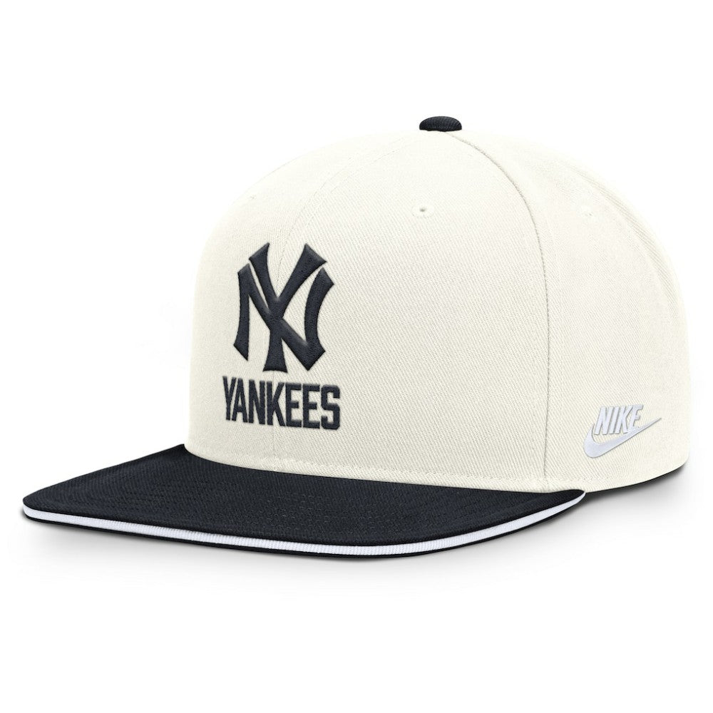 New York Yankees Cooperstown Pro Dri-FIT Snapback Hat - Cream/Navy | Nike