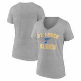 St. Louis Blues Logo Athletic Women's Arch Victory V-Neck T-Shirt