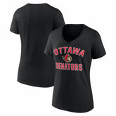Ottawa Senators Logo Athletic Women's Arch Victory V-Neck T-Shirt
