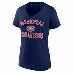 Montreal Canadiens Logo Athletic Women's Arch Victory V-Neck T-Shirt