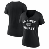 Los Angeles Kings Logo Athletic Women's Arch Victory V-Neck T-Shirt
