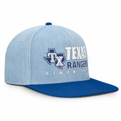 Texas Rangers Twinbill Snapback Hat - Denim
