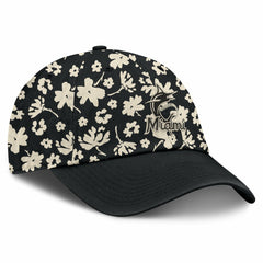 Miami Marlins Women's Blossom Adjustable Hat - Black