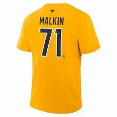 Evgeni Malkin Pittsburgh Penguins Fanatics Authentic Stack Name & Number T-Shirt