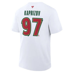 Kirill Kaprizov Minnesota Wild Fanatics Authentic Stack Name & Number T-Shirt