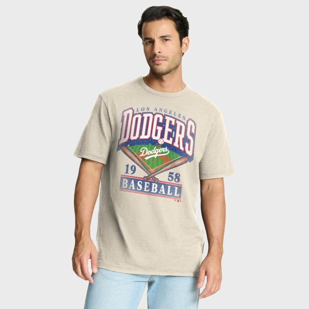 Los Angeles Dodgers Stadium Slub T-Shirt - Tan