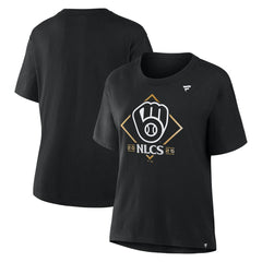 Milwaukee Brewers Women's 2025 National League Division Series Champions Locker Room T-Shirt - Black