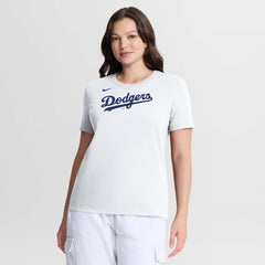 Los Angeles Dodgers Women's Wordmark T-Shirt - White | Nike