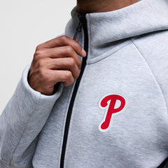 Philadelphia Phillies Tech Fleece Raglan Full-Zip Windrunner Hoodie - Heather Gray | Nike