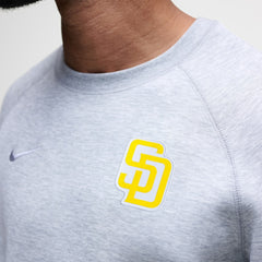 San Diego Padres Tech Fleece Raglan Sweatshirt - Heather Gray | Nike