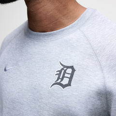 Detroit Tigers Tech Fleece Raglan Sweatshirt - Heather Charcoal | Nike