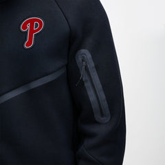 Philadelphia Phillies Tech Fleece Raglan Full-Zip Windrunner Hoodie - Black | Nike