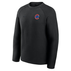 Chicago Cubs Tech Fleece Raglan Sweatshirt - Black | Nike