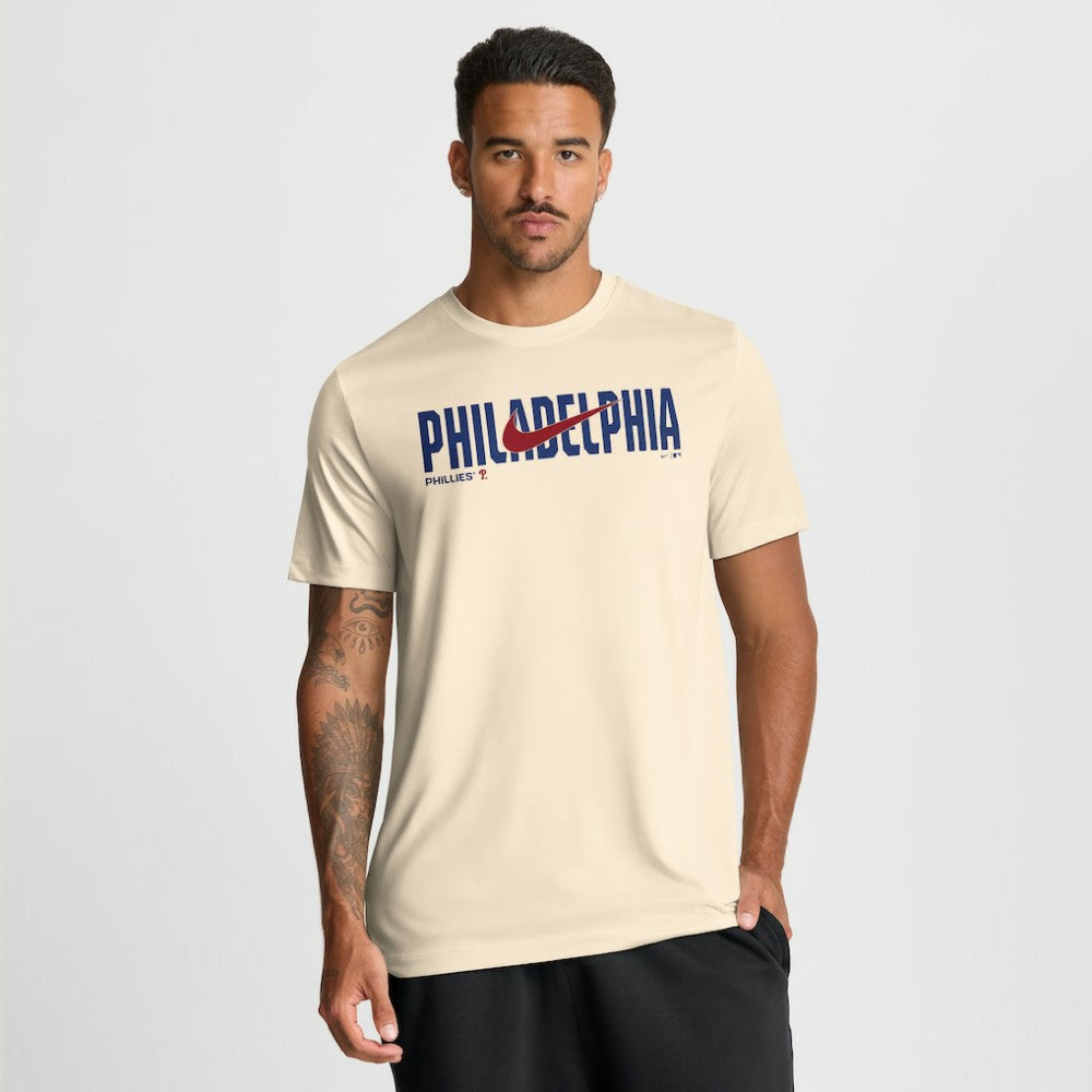 Philadelphia Phillies Swoosh Legend Dri-FIT T-Shirt - Cream | Nike