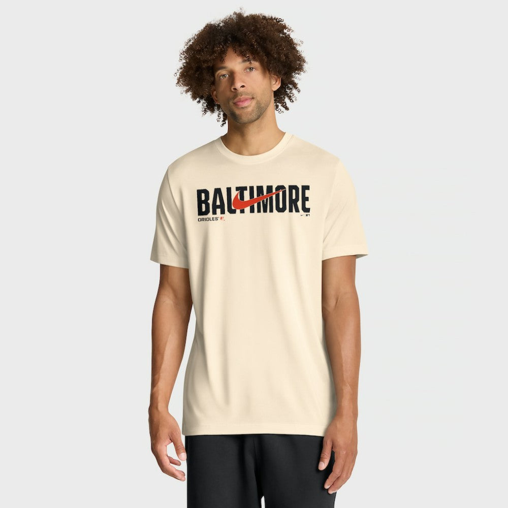 Baltimore Orioles Swoosh Legend Dri-FIT T-Shirt - Cream | Nike