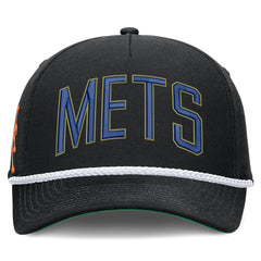 New York Mets Cooperstown Collection Rise Adjustable Hat - Black | Nike
