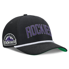 Colorado Rockies Cooperstown Collection Rise Adjustable Hat - Black | Nike
