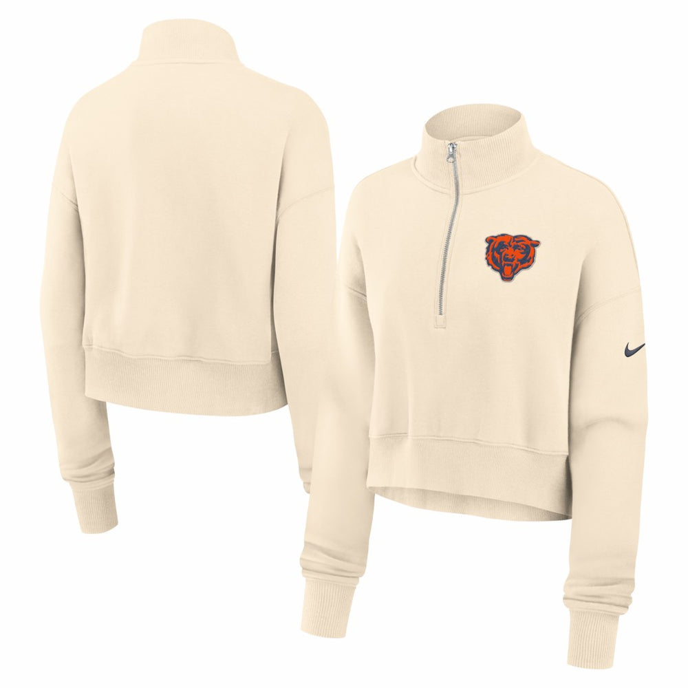 NFL Chicago Bears Women's Legacy Phoenix Fleece Cropped Half-Zip Sweatshirt