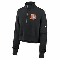 NFL Denver Broncos Women's Legacy Phoenix Fleece Cropped Half-Zip Sweatshirt