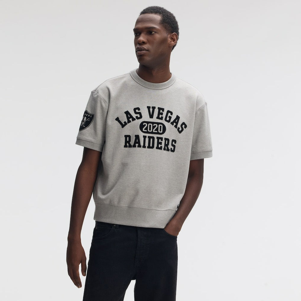 NFL Las Vegas Raiders IconicFleece Short Sleeve Sweatshirt