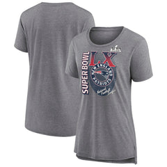 NFL New England Patriots Women's Super Bowl LX Retro Tri-Blend T-Shirt