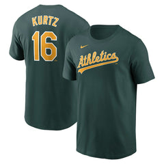 Nick Kurtz Athletics Fuse Name & Number T-Shirt - Green | Nike