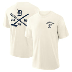 Detroit Tigers Nostalgia Stadium Slub T-Shirt - Cream