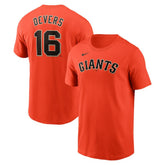 Rafael Devers San Francisco Giants Name & Number T-Shirt - Orange | Nike