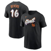Rafael Devers San Francisco Giants 2025 City Connect Fuse Name & Number T-Shirt - Black | Nike