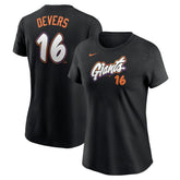 Rafael Devers San Francisco Giants Women's 2025 City Connect Fuse Name & Number T-Shirt - Black | Nike