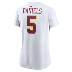 NFL Washington Commanders Jayden Daniels Women's Super Bowl Era Name & Number T-Shirt