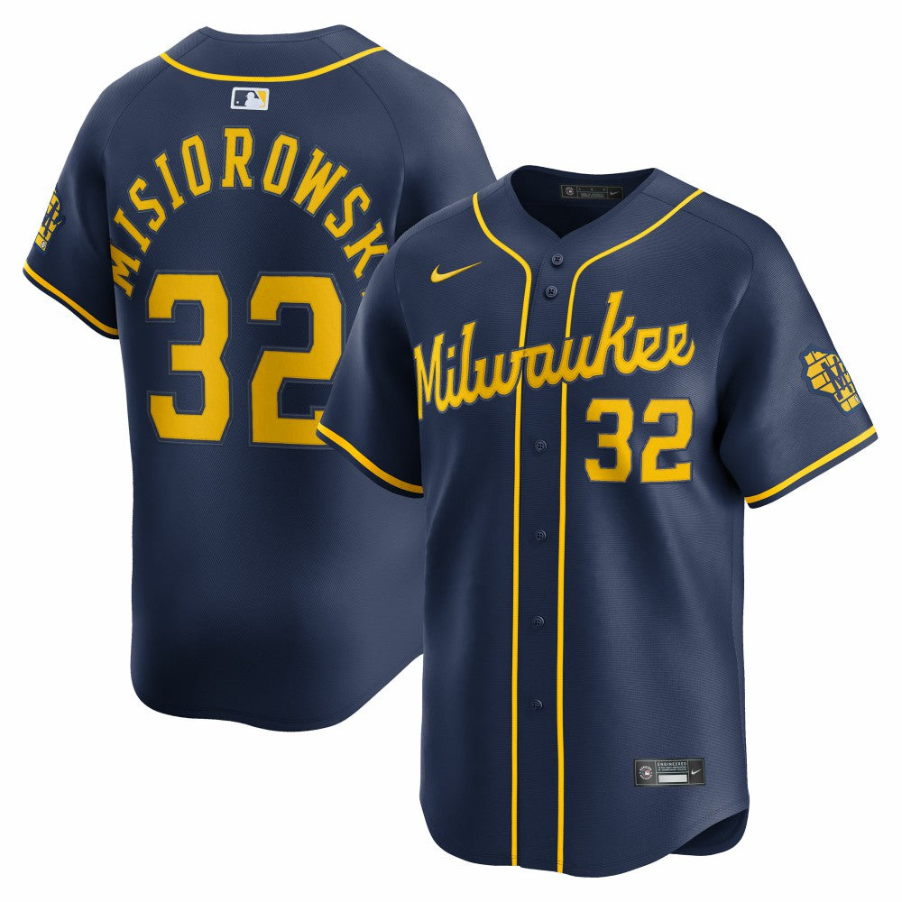 Jacob Misiorowski Milwaukee Brewers Alternate Limited Jersey - Navy | Nike